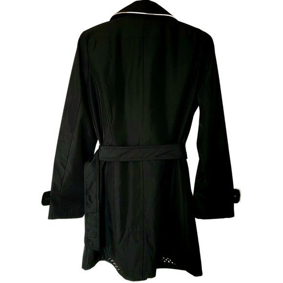 Dennis Basso Women's Trench Coat / Rain Coat B&W Lined Extra Small (NWOT) (EC) - Picture 6 of 6